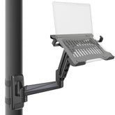 ZEBOZAP Laptop Wall Mount Holder – Fits Up to 19" Devices, 360° Rotation, Anti-Slip Tray, Tool-Free Strap for Poles